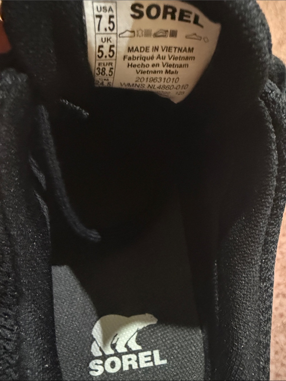 SOREL Out N About Sneaker - Women's Size 7.5 - Black - Picture 11 of 11